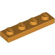 Lego destička 1x4, středně oranžová (4130367, 4163782)